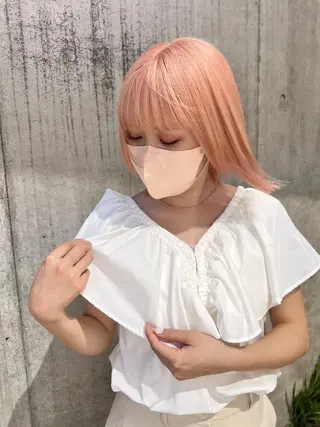 ミディアム カラー ブリーチカラーが人気 onnuのヘアスタイル