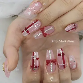 ロング カラー HANA 長さだしのネイルデザイン