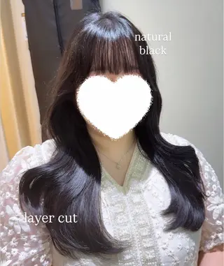 ロング 顔まわり🎀ピンク 💖ゆうなのヘアスタイル