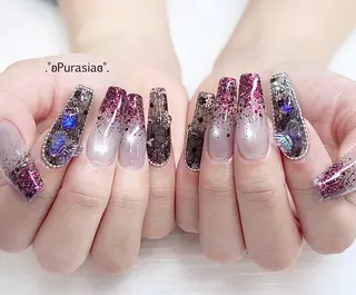 ネイル Purasia高橋✧ マグ/ワンホン/地雷のネイルデザイン