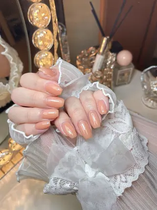 ネイル 23時まで❤︎韓国、 ワンホンネイルのネイルデザイン