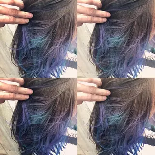 セミロング カラー 原宿サロン代表 デザインカラー伊藤卓のヘアスタイル