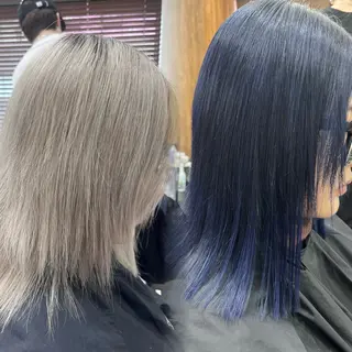 カラー RIO🩶NEXT/ エクステ/ハイトーンのヘアスタイル