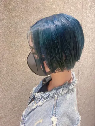 ショート カラー ケアブリーチ /髪質 改善/古橋圭史郎のヘアスタイル
