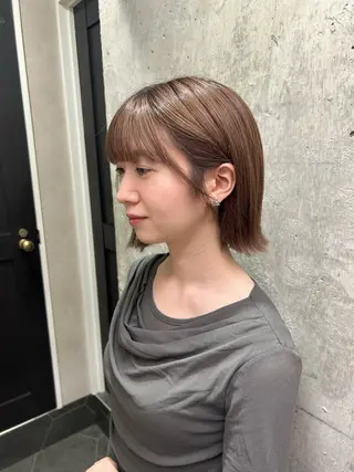 ショート カラー 透明感/ベージュ /kazui🐈のヘアスタイル