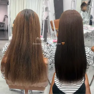 ロング 艶カラー/羽エクステ サラサ💟のヘアスタイル