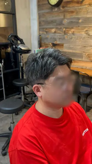 メンズ lafith hair Glanz 桂所属・かじももな｜縮毛矯正 ｜透明感カラーのヘアスタイル