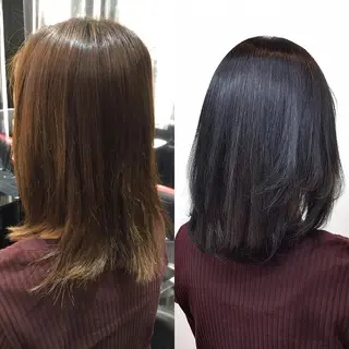 ミディアム カラー Annon プライベートサロンのヘアスタイル