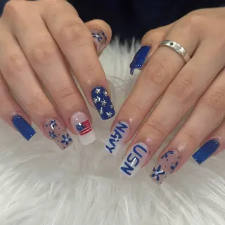 ネイル hami🎀うかん 🎀チップ長さ出しのネイルデザイン