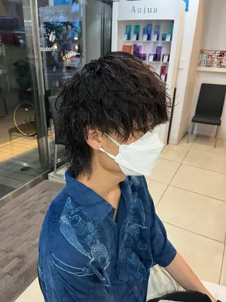 ショート パーマ メンズ 韓国風メンズ/毛流れ ヘアなら須田龍世のヘアスタイル