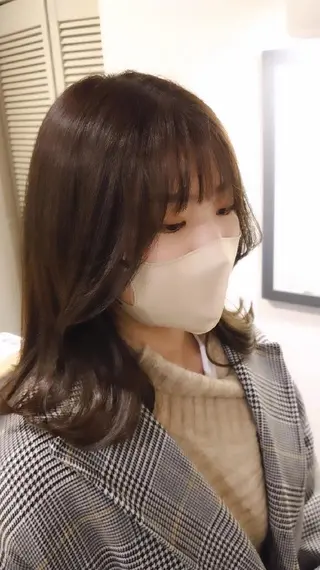 ミディアム カラー 中野 雅子のヘアスタイル