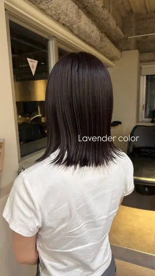 セミロング カラー MASHU 梅田 凜花⭐️⸝⸝꙳のヘアスタイル