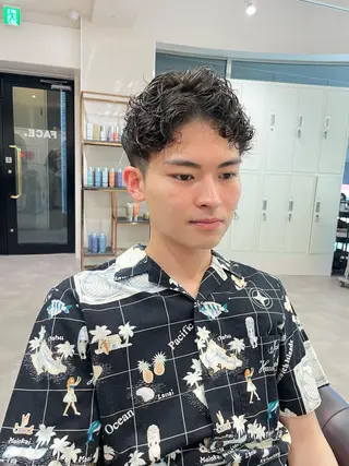 パーマ メンズ 松永 梨央のヘアスタイル