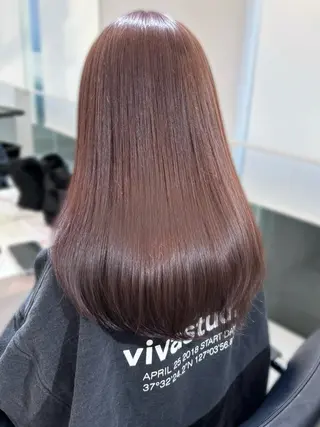 セミロング カラー 盛れる顔周り🤍渋谷 Risa🎀のヘアスタイル