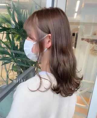 セミロング カラー 似合わせヘア🫶🏻 つきいてるみのヘアスタイル