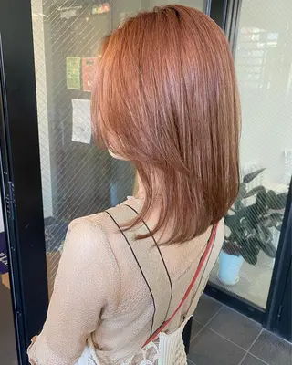 ミディアム カラー パーマ ヘアアレンジ キッズ ネイル マツエク・マツパ umu.［韓国ヘア /ダウンパーマ］のヘアスタイル