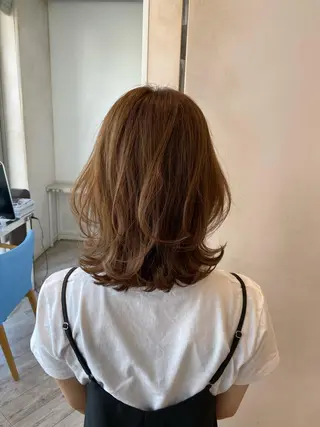 ミディアム 前髪顔まわりカット 🌈中村海聖のヘアスタイル