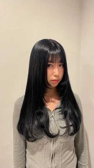 ロング カラー ミルクティーベージュ 新潟万代/MANA♡のヘアスタイル