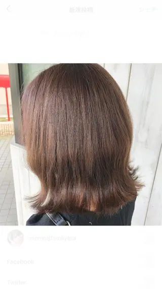 ミディアム カラー MOLLA 浅香山店所属・谷口ゆめ/縮毛矯正/ 大人女子/眉ワックスのヘアスタイル