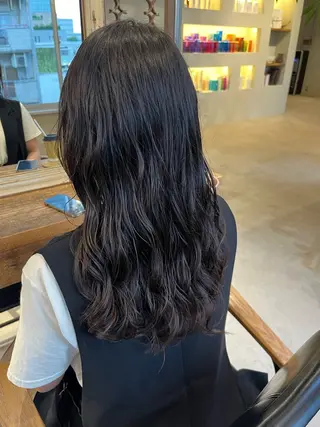 セミロング スタジオノル パーマ🌀あやなのヘアスタイル