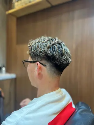 ショート パーマ メンズ barber shop SUBARU所属・カットモデル募集中! 澤田 葵のヘアスタイル