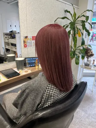 ミディアム カラー 🍓艶髪/艶カラー ハイトーン/しんたにのヘアスタイル