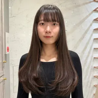 ロング かどたはるな レイヤー/パーマのヘアスタイル