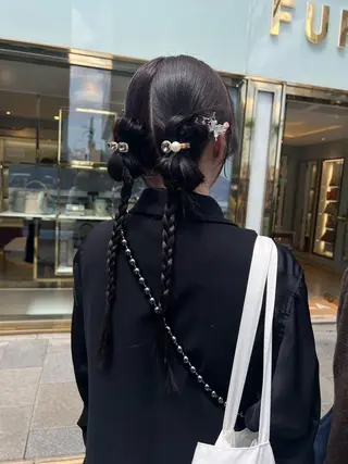 ロング ヘアアレンジ ｻｶﾓﾄ ﾅｵﾐのヘアスタイル