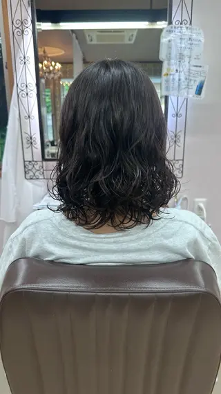 ミディアム パーマ SOL所属・saya kaのヘアスタイル