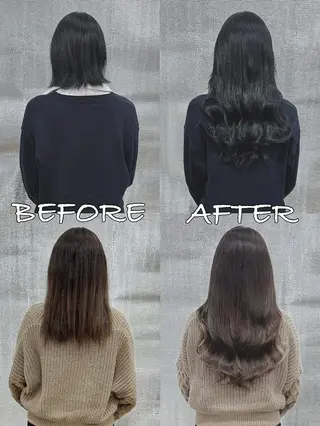 ロング カラー ヘアアレンジ LIP 大阪本店 エクステ 堀谷和孝のヘアスタイル