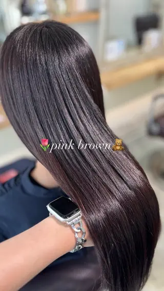 ロング カラー フェザーパーマ🌙 毛流れ yuzukiのヘアスタイル