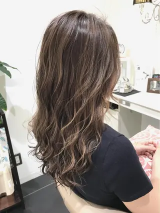 セミロング カラー 山崎俊輔/髪質改善 /バレイヤージュのヘアスタイル