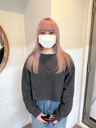 ミディアム カラー ネイル マツエク・マツパ アイブロウ Cinq所属・ハイライト🌟/ ボブ/豊田のヘアスタイル