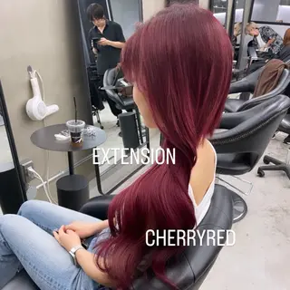 ロング カラー エクステ🩵ブリーチ 韓国ヘア🩵KAEのヘアスタイル