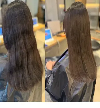 ロング サラツヤ縮毛 矯正✨meguのヘアスタイル