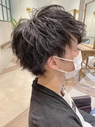 メンズ ケアブリーチ /髪質 改善/古橋圭史郎のヘアスタイル