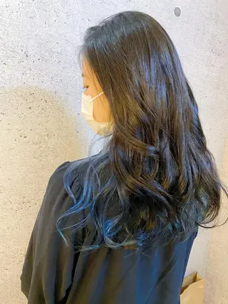 セミロング カラー 久保 敏之のヘアスタイル