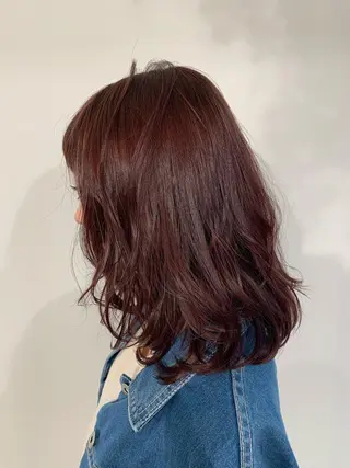 ミディアム カラー パーマ ヘアアレンジ 加藤 綾華のヘアスタイル