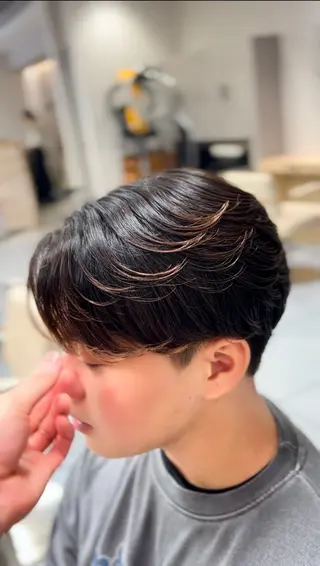 ショート パーマ メンズ 🔮メンズ縮毛矯正 毛流れパーマ💎竹永のヘアスタイル