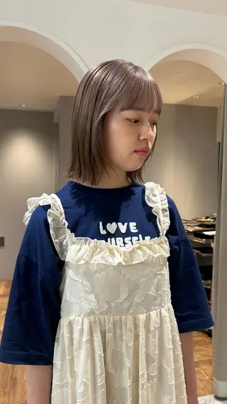 ミディアム カラー じゅわっと暖色カラー 🍊Moemiのヘアスタイル