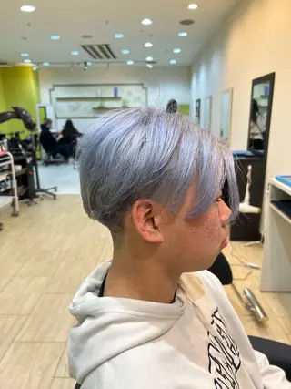 ショート カラー メンズ ハイトーン/パーマ 特化平田のヘアスタイル