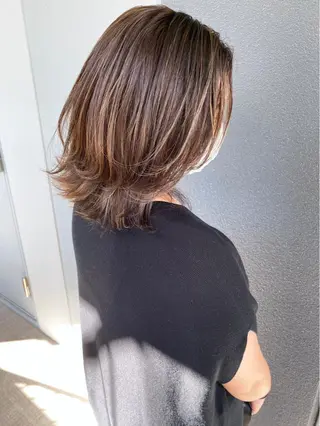 ミディアム カラー SALOWIN三軒茶屋店所属・髪質改善/艶髪 やまなかのヘアスタイル