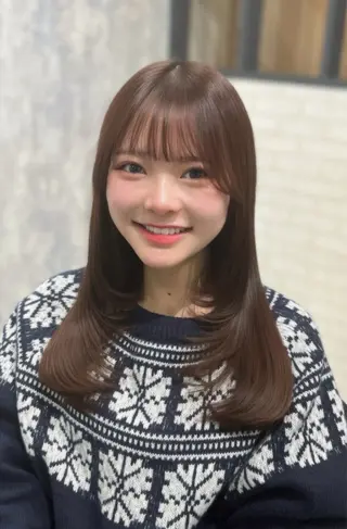 セミロング Zina博多店 CHIHIRO🐄*のヘアスタイル