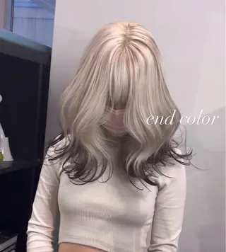 ミディアム カラー 💜ハイトーン💛 マジカルかいちゃんのヘアスタイル