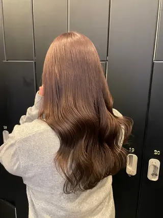 ロング カラー 🌷ラベンダーピンク 顔まわり🌷ねいろのヘアスタイル