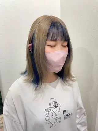 ミディアム GO TODAY SHAiRE SALON 原宿本店所属・REINA/ブリーチ /ハイトーン/原宿のヘアスタイル