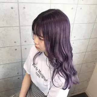 ロング カラー ヘアアレンジ knock【ノック】所属・烏丸韓国ヘア🇰🇷 ayaka🎀のヘアスタイル