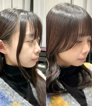 ミディアム カラー 短めショートカット カットモデルのヘアスタイル