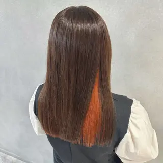 セミロング カラー 唐澤 千尋のヘアスタイル