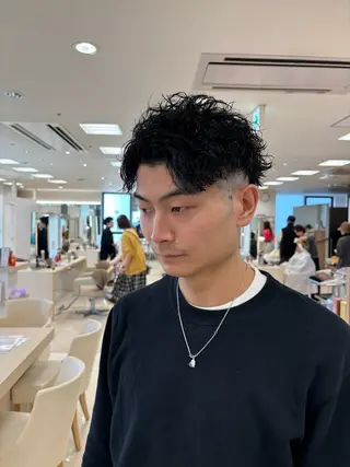 パーマ メンズ 湘南/メンズパーマ/ ハイライト/ユチカのヘアスタイル